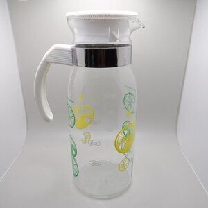Retro lemonade pitcher (glass, plastic)